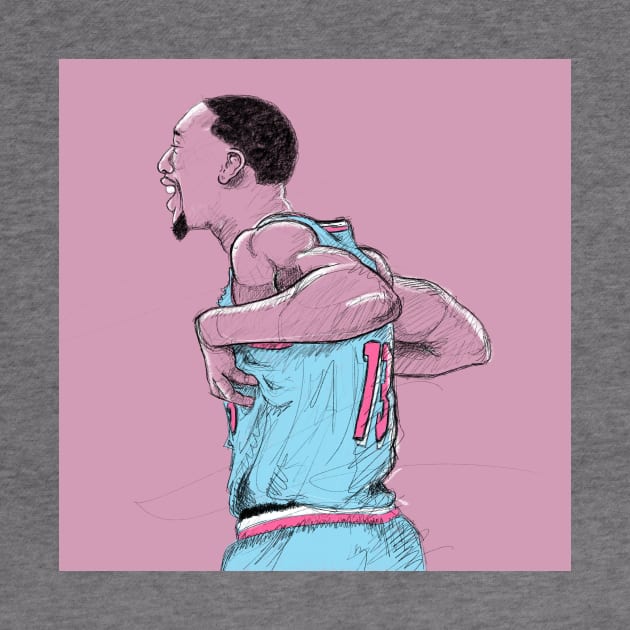 Bam Adebayo by tea rent illustrations